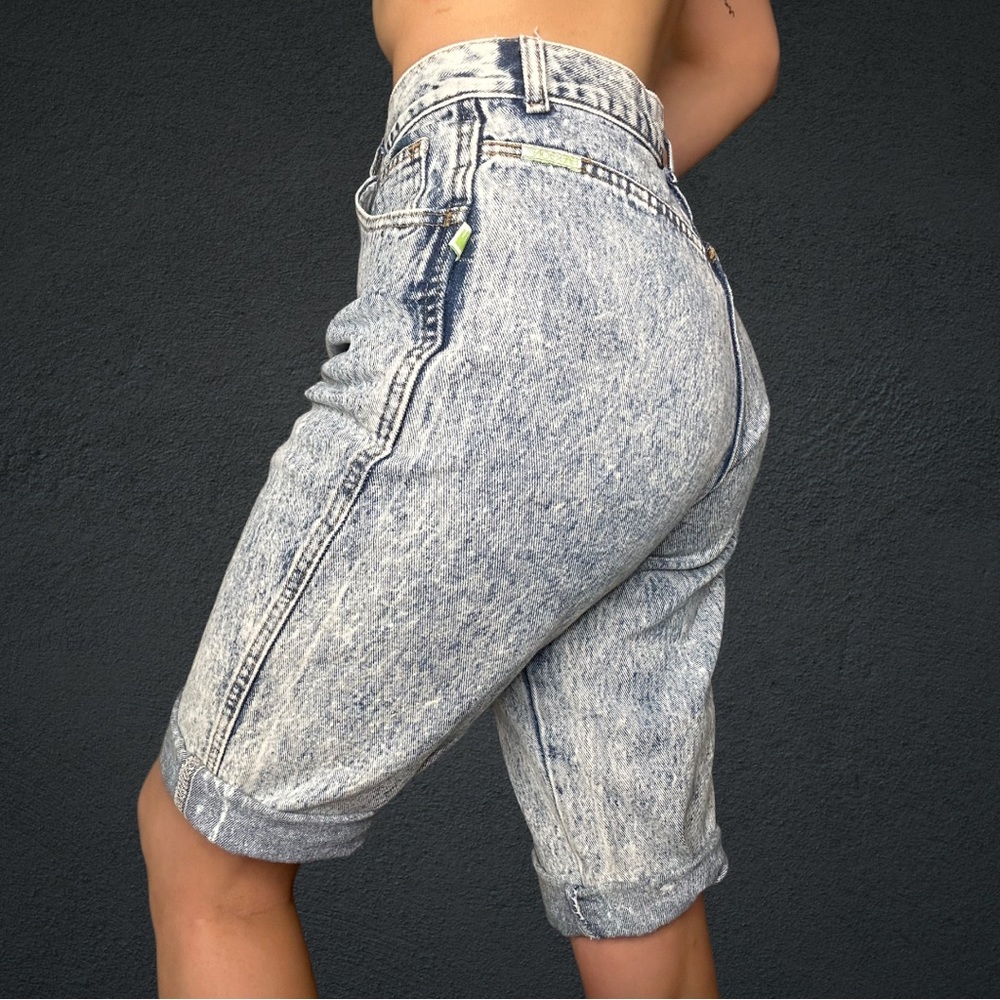 Vintage 80s Sasson Acid Washed Long Shorts